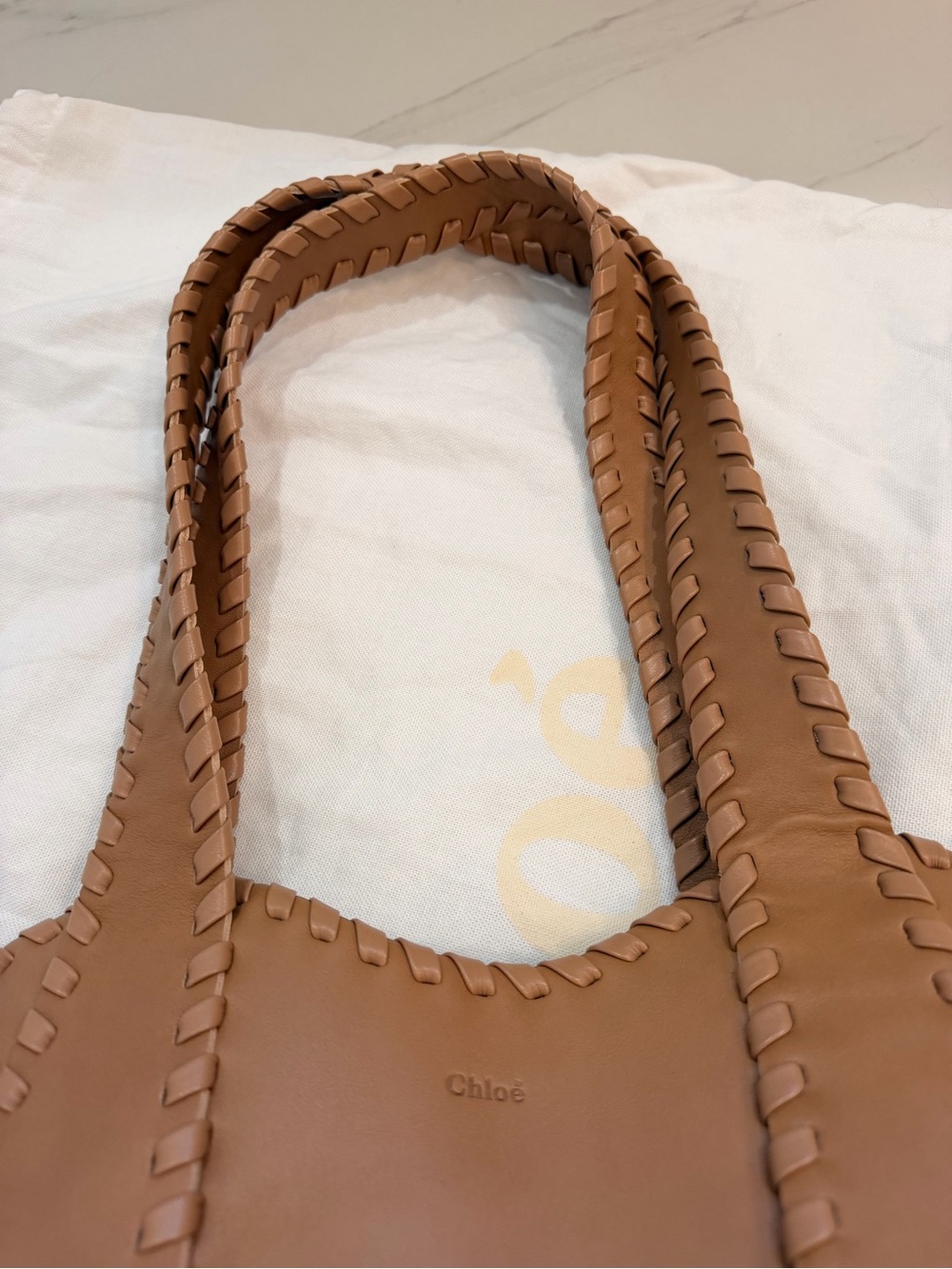 Chloé Mony Medium Light Tan Leather Tote - Picture 8 of 16
